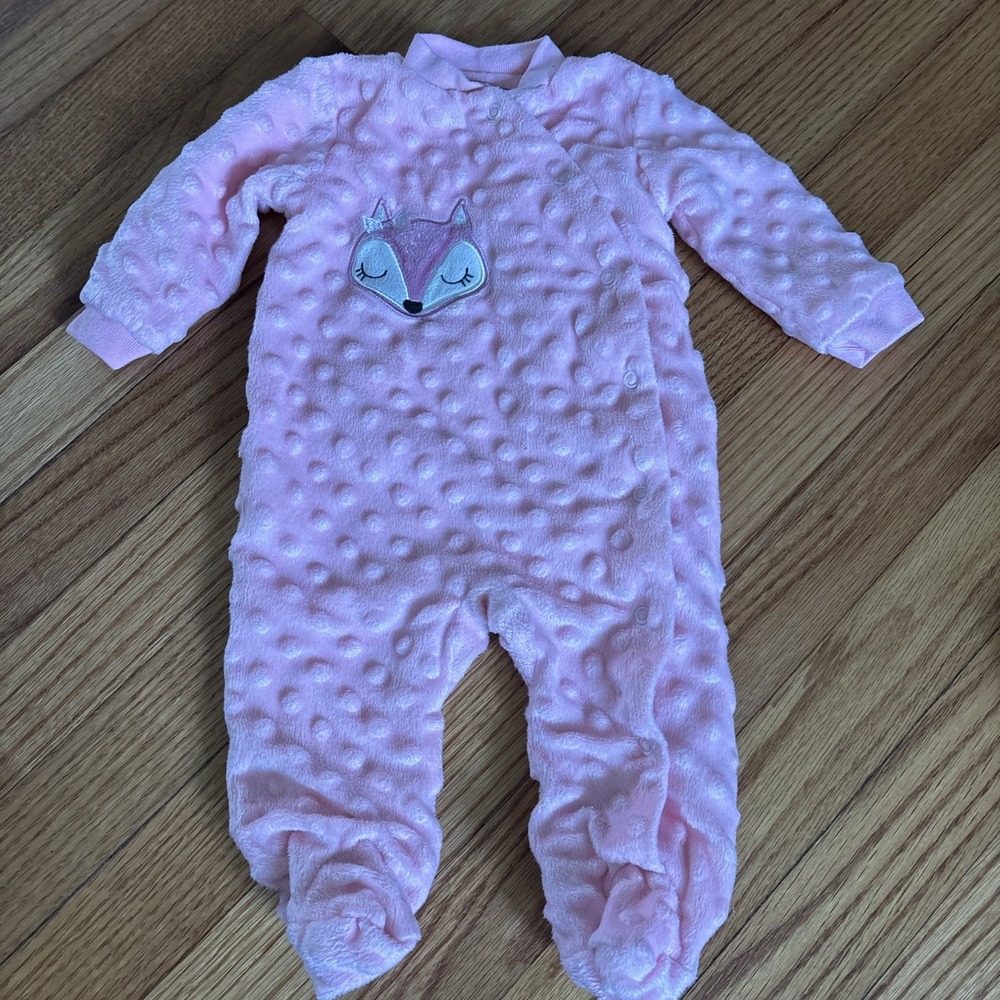 Baby Gear Footed Sleeper 0-3 months Fleece Full Front Snap Up Winter